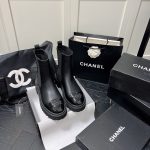 Chanel Boots Red Cowhide Winter