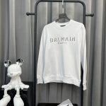 Balmain Hoodie Red Cotton Pure