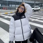 The North Face Cotton-Padded Coat Red Cotton Down Light Outdoor Winter Embroidery Patch