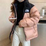 The North Face Cotton-Padded Coat Red Cotton Down Light Outdoor Winter Embroidery Patch