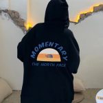 The North Face Hoodie Red Cotton Fleece Winter
