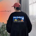 New Balance Hoodies Black Cotton Xinjiang Ribbed Fabric Spring Autumn