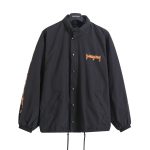 Balenciaga Jacket Red Cotton Zippered Pocket