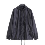 Balenciaga Jacket Red Nylon Jacquard Fabric Zippered Pocket