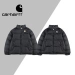 Carhartt Down Jacket Red Gore-Tex Cotton Fleece Woven Fabric Waterproof Membrane Three-Layer Composite Enhanced Comfort Winter Early Embroidery Zippered Pocket