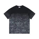 Dior Short-Sleeved T-Shirt Black Cotton Pure High-Density Fabric Spring Summer
