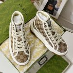 Gucci Sneakers Red Rubber Jacquard Slender Ankles