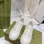 Gucci Sneakers White Top-Grain Cowhide Mesh Pu Outsole Tpu Breathable