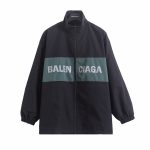 Balenciaga Jacket Red Polyester Mesh Spring Zippered Pocket