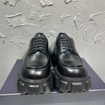 Prada Loafers Cowhide Rubber Lace Patch