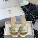 Dior Slippers Silk Satin Sophistication Embroidery