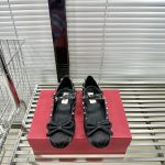 Valentino Flat Shoes Silk Genuine Leather