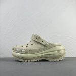 Crocs Sandals White Rubber Outsole Summer