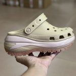 Crocs Sandals Pink Rubber Outsole Summer