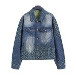 Louis Vuitton Jacket Red Jacquard Denim
