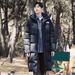North Down Jacket Red Cotton Feather Duck Minimalist Style Outdoor Windproof Winter