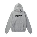Fear Of God Hoodie Black Cotton Pure Ribbed Fabric