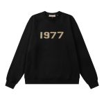 Fear Of God Sweatshirt Black Cotton Pure Ribbed Fabric