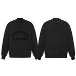 Fear Of God Hoodie Red Male Cotton Adhesive Fleece Coated Fabric Adjustable Drawstring Street Style Gothic Enzyme Washing