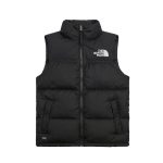 The North Face Vest Black Down Nylon Spring Embroidery