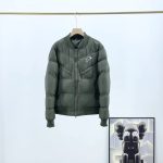 Nike Outerwear Green Cotton Xinjiang Down Fleece Minimalist Style Winter Patch