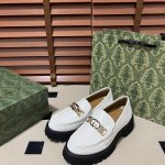 Gucci Loafers Red Genuine Leather Cowhide Rubber Autumn Early