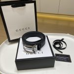 Gucci Belt Silver Cable Knit