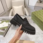 Gucci Loafers Camel Silk Cowhide Spring Autumn