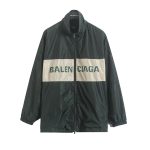 Balenciaga Jacket Red Polyester Mesh Spring Patch Zippered Pocket