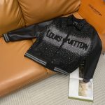Louis Vuitton Jacket Red Wool Jacquard Understated Embroidery
