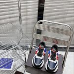 Valentino Sneakers Red Top-Grain Cowhide Mesh Street Style Breathable