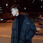 Nike Cotton-Padded Coat Black Cotton Easy To Match Winter