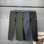 Descente Long Pants Green Fleece Outdoor Functionality Professional Autumn Winter Overlock Stitching