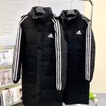 Adidas Down Jacket Black Fleece Windproof Cuffs