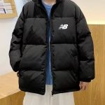 New Balance Cotton-Padded Coat Black Down Oxford Cloth