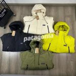 Patagonia Coat Red Cotton Down Nylon Fabric Functional Outdoor Winter