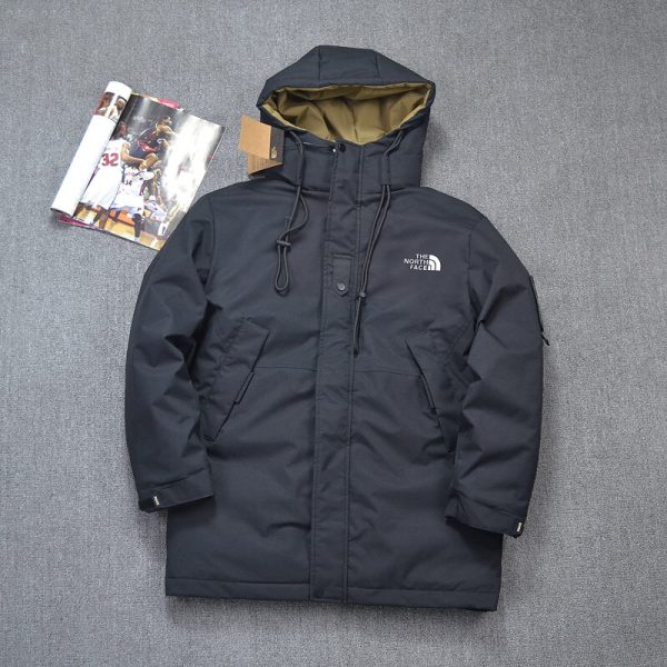 The North Face Outerwear Red Cotton Down Fleece High-End Quality Winter Three-Proof Fabric