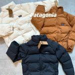 Patagonia Cotton-Padded Coat Red Cotton Down Simple And Versatile Street Style Winter
