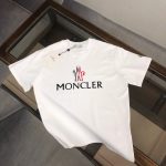 Moncler Short-Sleeved T-Shirt Blue Cotton Pure Slim Fit