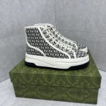 Gucci Tennis Black Rubber Jacquard Lace