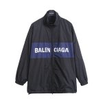 Balenciaga Jacket Red Polyester Mesh Spring Zippered Pocket