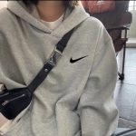 Nike Hoodie Red Cotton Xinjiang Spring Autumn