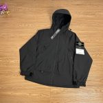 Stone Island Jacket Red Ribbed Fabric Exquisite Workmanship Street Style Functional Outdoor