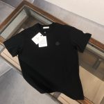 Moncler Short-Sleeved T-Shirt Blue Cotton Pure Slim Fit