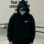 Nike Hoodie Red Cotton Long-Staple Spring Autumn