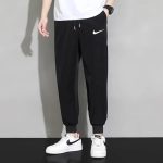 Nike Casual Pants Ash Fleece Fabric Suitable For All Body Types Winter