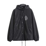 Balenciaga Jacket Red Nylon Zippered Pocket