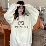 Balenciaga Sweatshirt Red Cotton Fleece Winter
