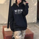 Balenciaga Hoodie Red Cotton Long-Staple Spring Autumn