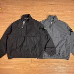 Stone Island Jacket Red Woven Fabric Exquisite Workmanship Street Style